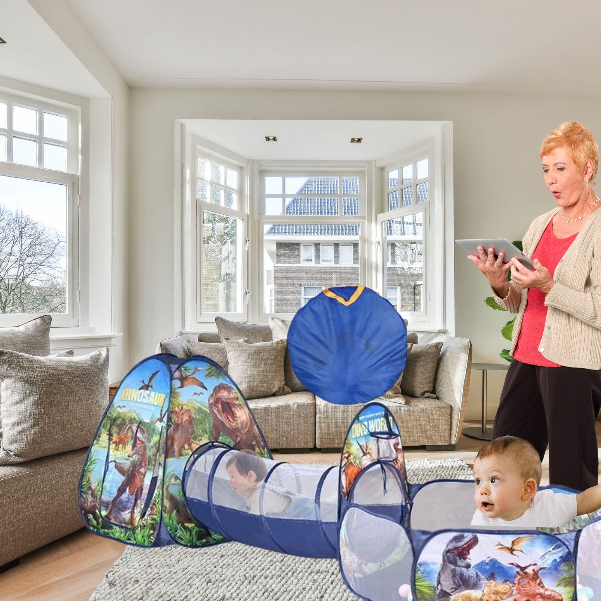 L'aire de jeux intérieur| Tente Pop - up ,Portable, 3 en 1🤹🏕️ - JEUX - FOCUS