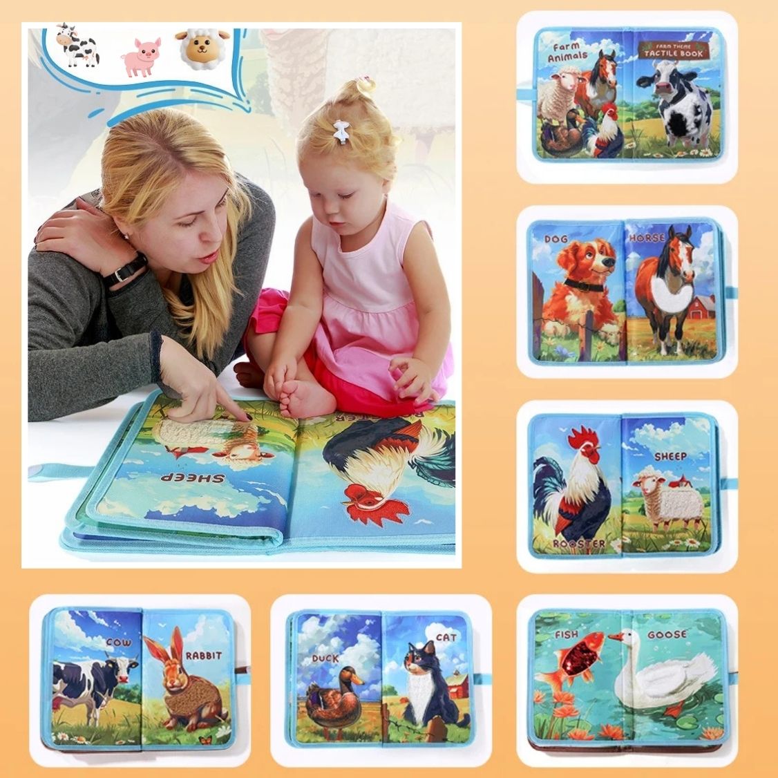 Livre enfant 2 ans: LIVRES TACTILES découvertes des animaux - JEUX - FOCUS