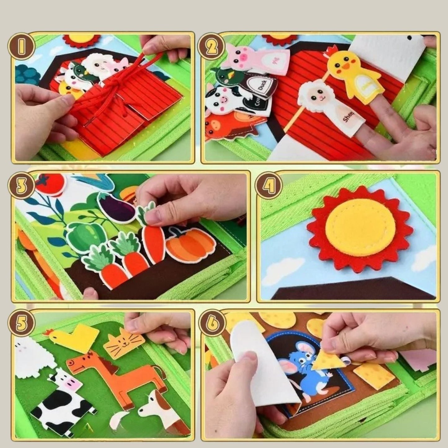 Livre pour enfant: BUSYBOOK - Histoire d'animaux de ferme (3 à 6ans)📕🐴🫑🍅 - JEUX - FOCUS