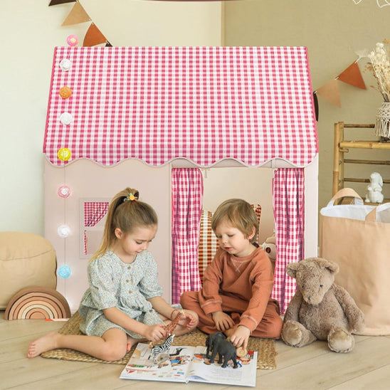 maisonnette-enfant-tente-de-jeux-pliable-ma-cabane-enfant-ROUGE-BEIGE-