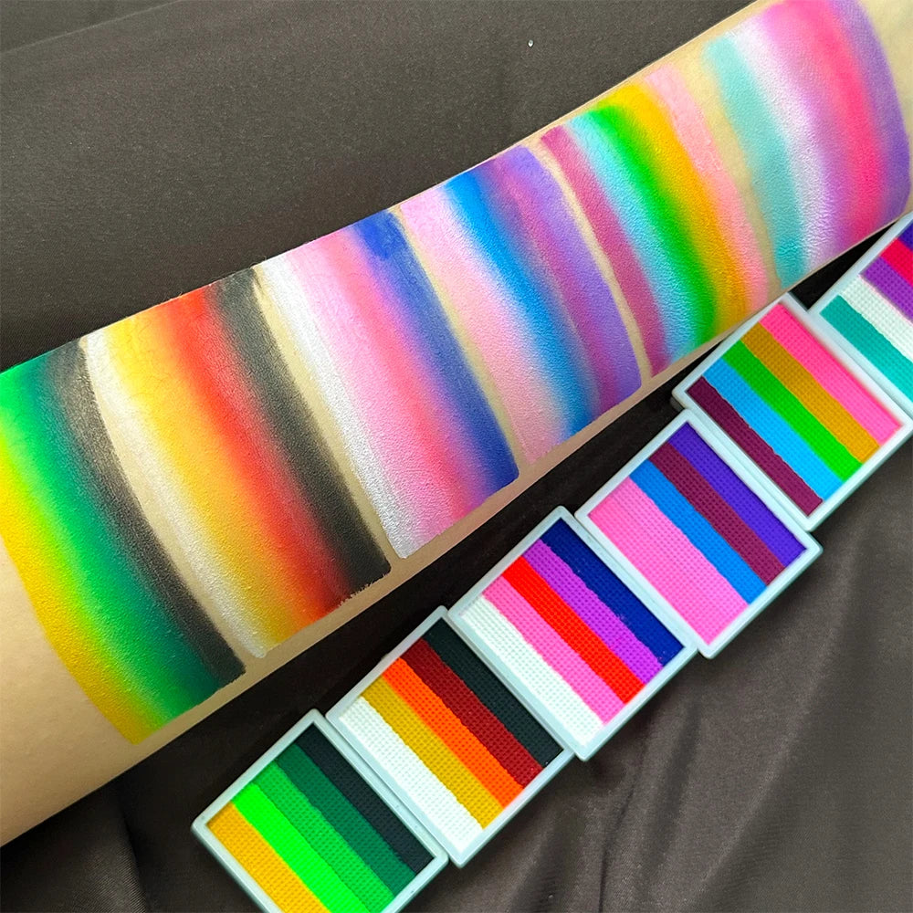 maquillage alloween multi colore plusieurs nuances