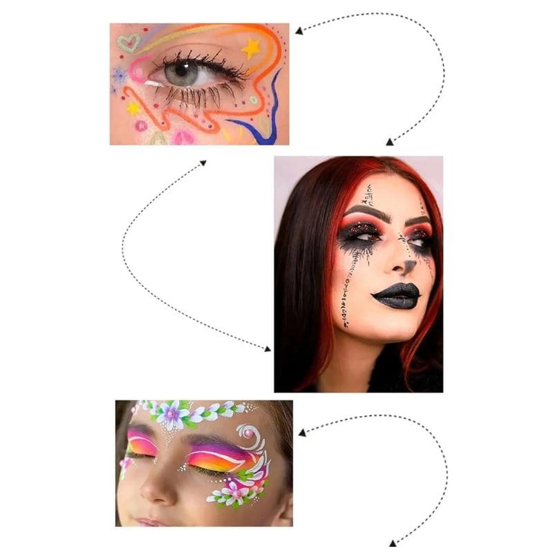 Maquillage d'Halloween pour une activité artistique diffférente et très amusante