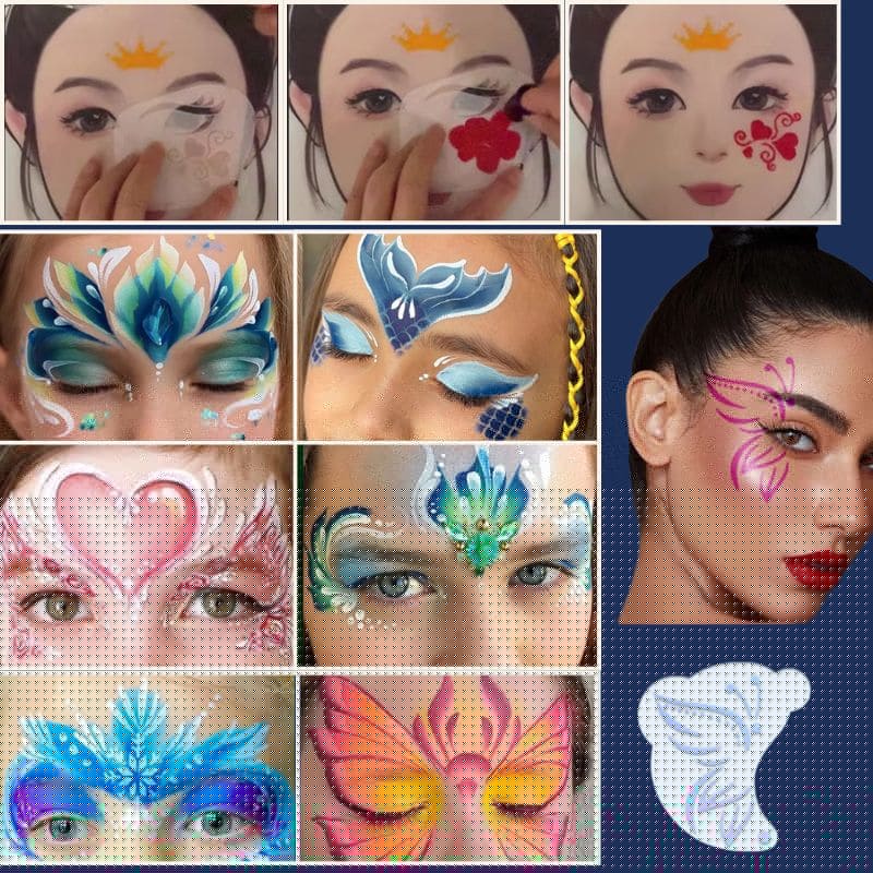 Pochoir à Tatouage pour peinture corporelle et maquillage