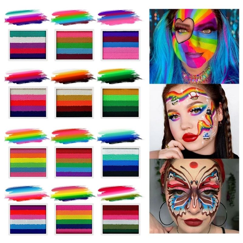 maquillage Halloween de qualité professionnelle couvre rapidement et tout en dégradé réalise des design uniques