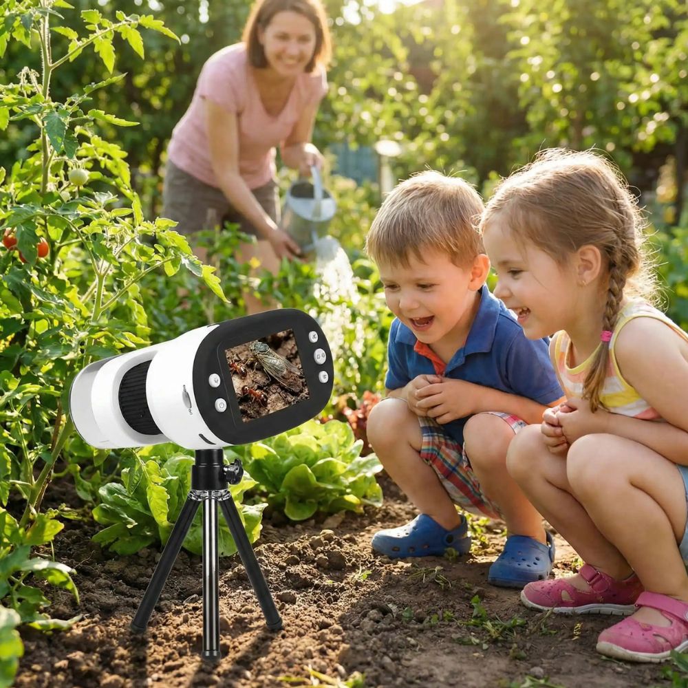 microscope de poche pour enfant avec trépied pour filmer stablement et longtemps
