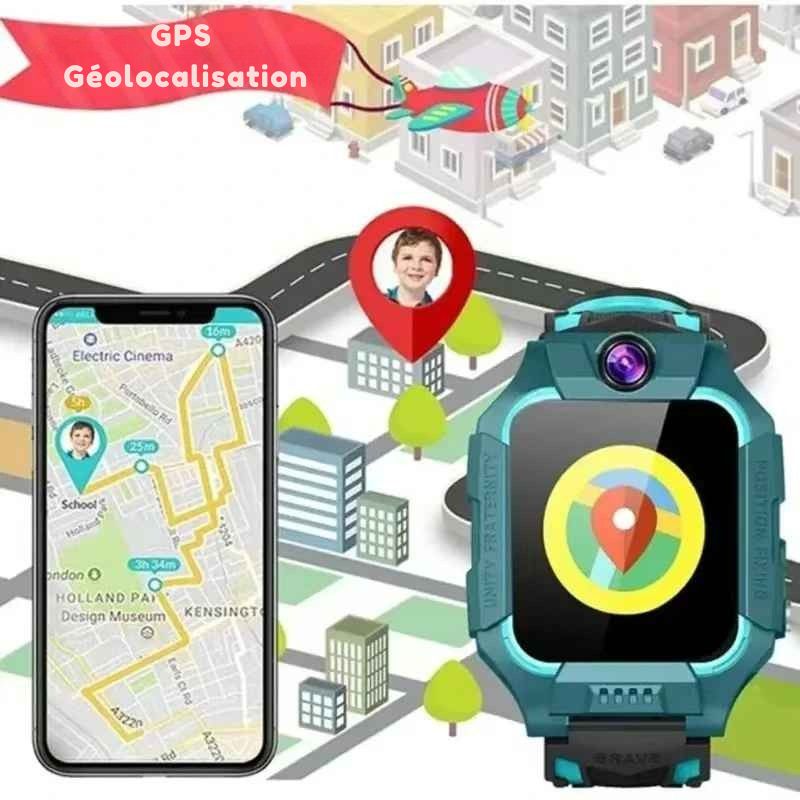 Montre connectée enfant GPS 3-12 ans, 4G , SOS,⏰... ⌚