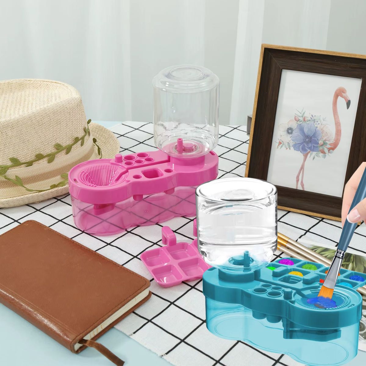 Peinture enfant | Godet pour le nettoyage du pinceau sans dégat🎨👨🏽🎨👩🏻🎨 - JEUX - FOCUS
