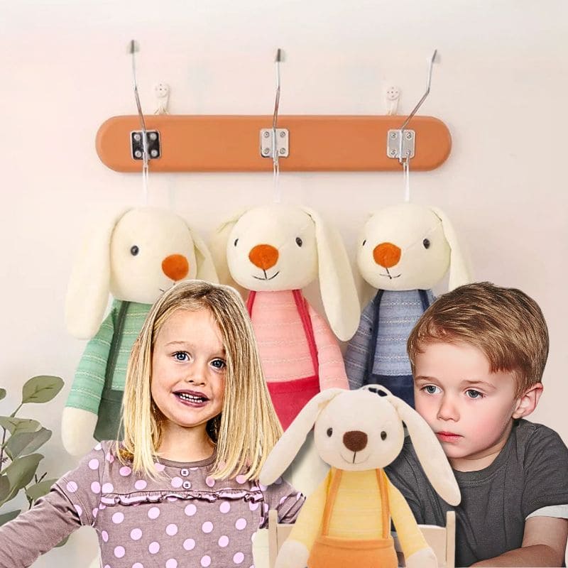 peluche-Lapin-rangement-facile-anneau-suspendre-peluche-doudou-lapin-décoration-chambre-enfant