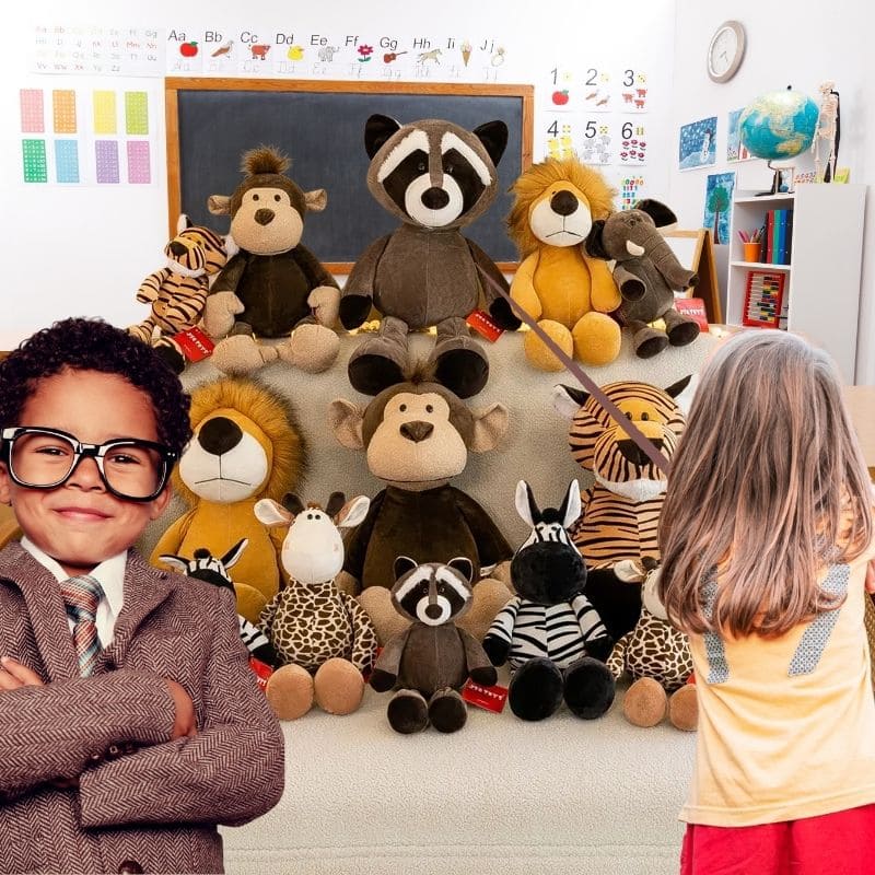 peluche-animaux-jeu-de-role-veterinaire-enseignant-gardien-de-zoo