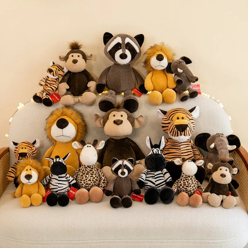 peluche-animaux-lafamille-de-la-Jungle-et-de-la-savane-cadeau-réconfortant