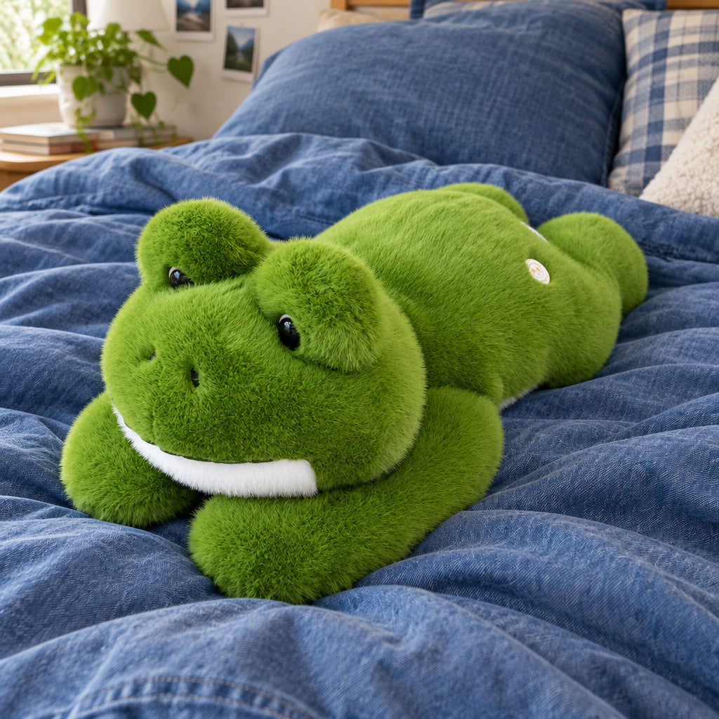 grande peluche anti stress grenouille