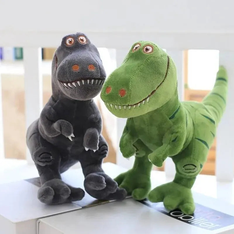 peluche-dinosaure-les frères-inséparables-stimule-imagination-un-dino-vert-un-dino-gris-ensemble-de-2-dinos
