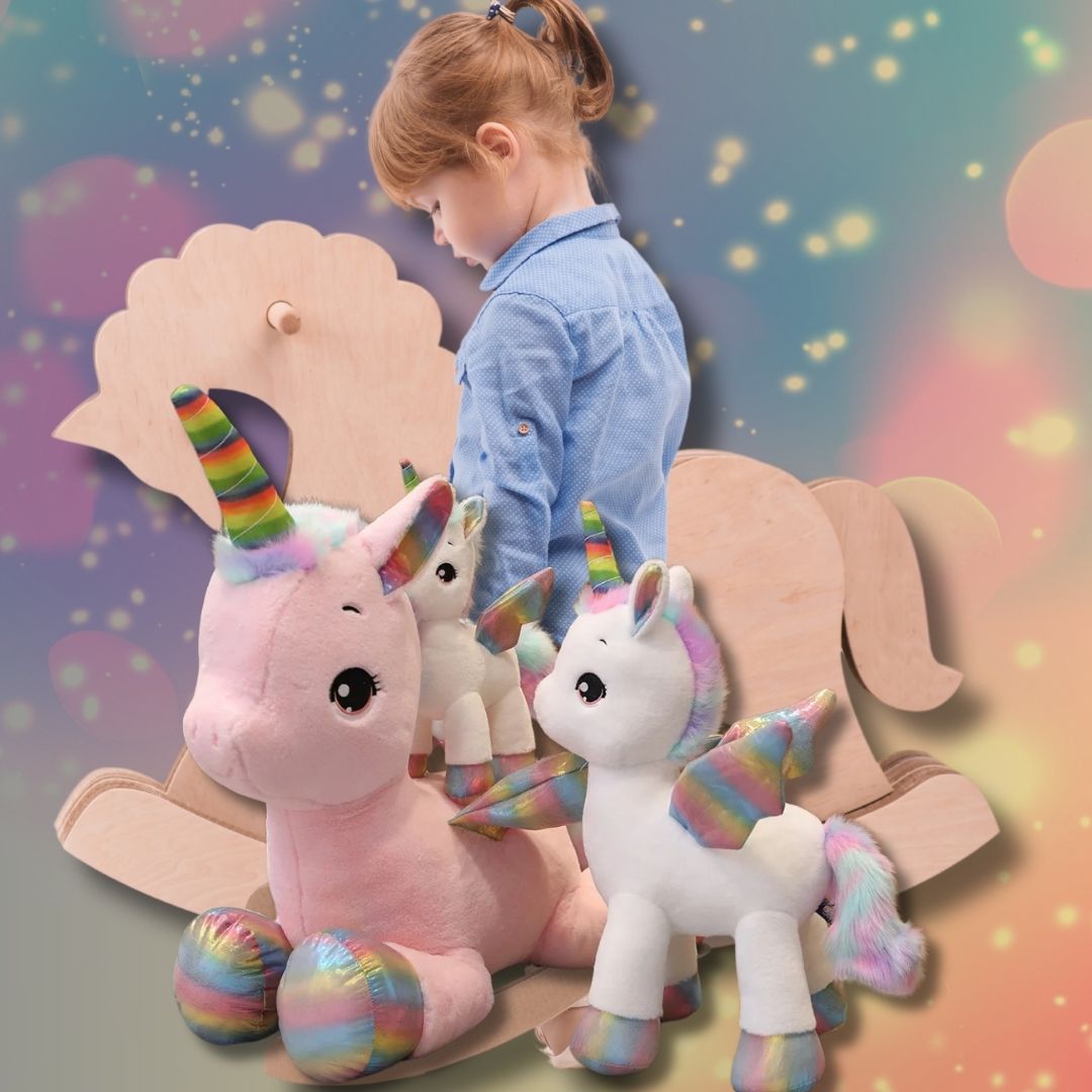 Peluche licorne Petite, Moyenne ou Grande🦄🌈 - JEUX - FOCUS