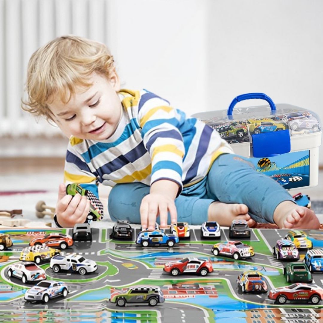Lot De 10 Minis Voitures De Course- En Alliage à Friction Pour Tout