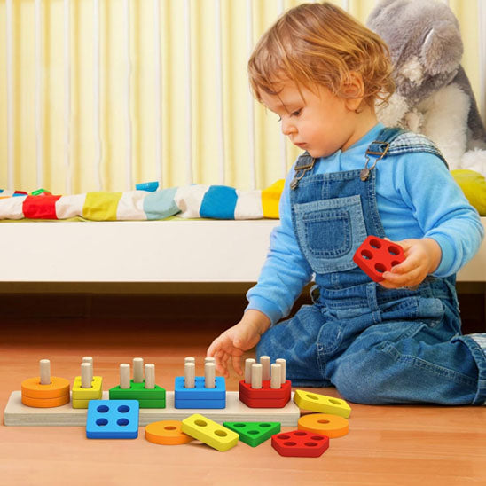 puzzle-2-ans-en-bois-coloré-forme-géometrique-stimulation-précoce