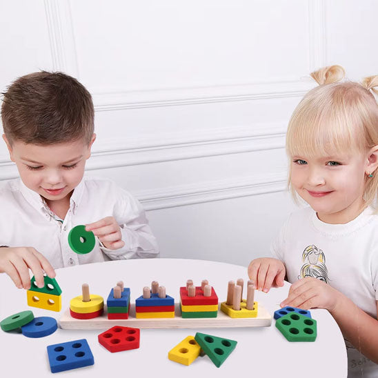 puzzle-2-ans-forme-géometrique-cadeau-2-ans-jouet-en-bois