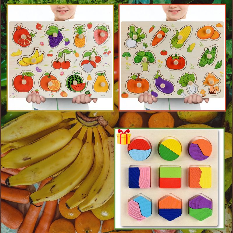 puzzle-en-bois-3D-animaux-thematique-enfant-FRUITS-LEGUMES-FORMES-GEOMETRIQUE-qualite-scolaire