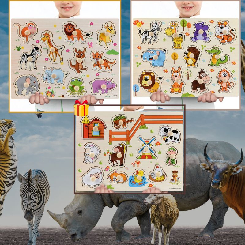 puzzle-en-bois-3D-animaux-thÉmatique-enfant-