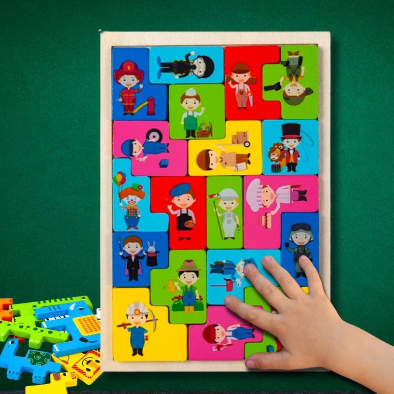 puzzle-en-bois-les-métiers-20-morceaux-puzzle-triangulaire
