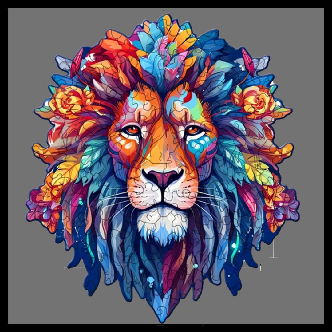 puzzle-en-bois-lion-majestueux