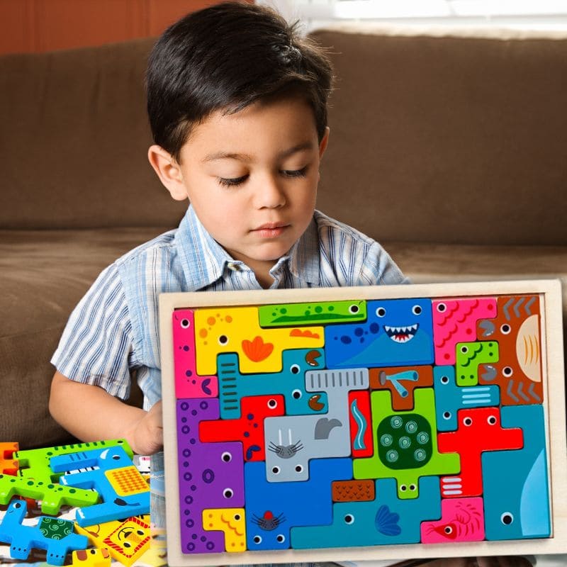 puzzle-en-bois-multicolore-animaux-ocean-drole-educatif-Montessori-enfant
