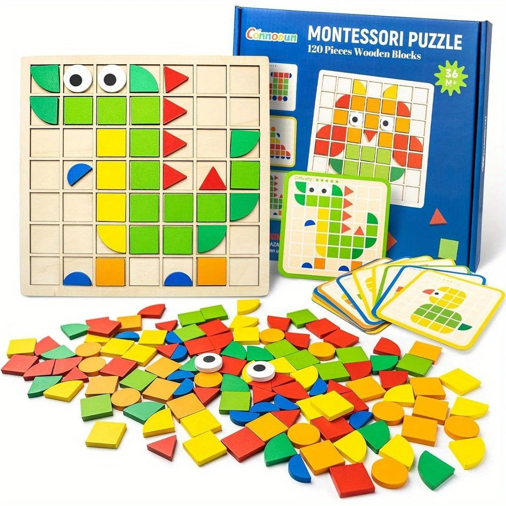 puzzle-enfant-120-pièces-bois-mosaique-créativité-défi-développeent-mathématique