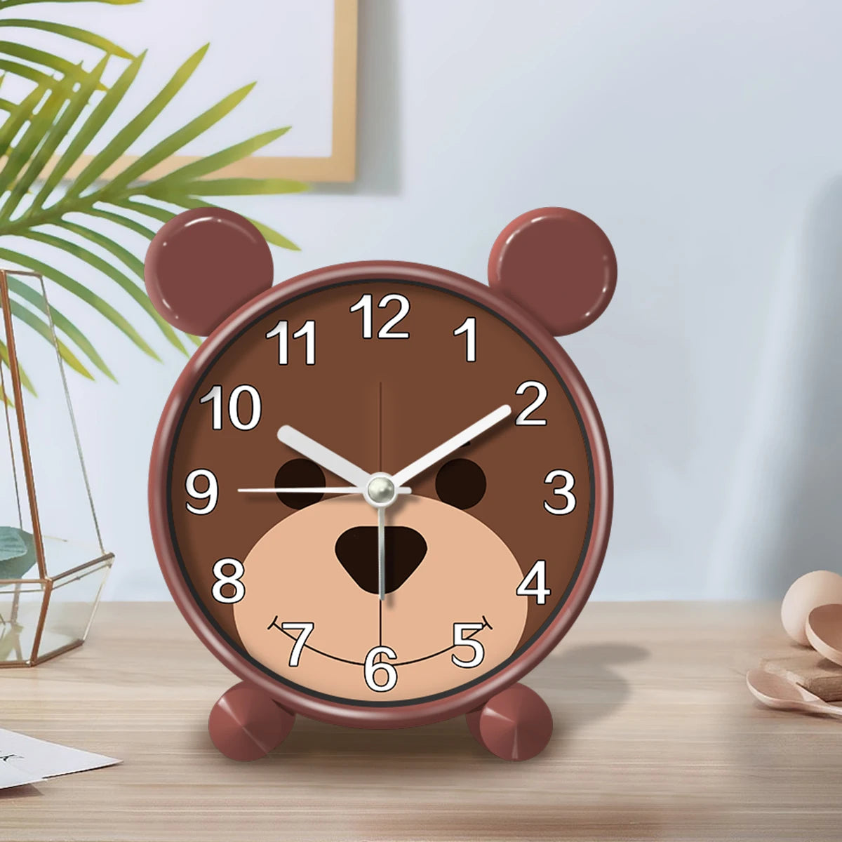 reveil-enfant-matin-ours-brun-ourson-mignon-enfant-sans-fil