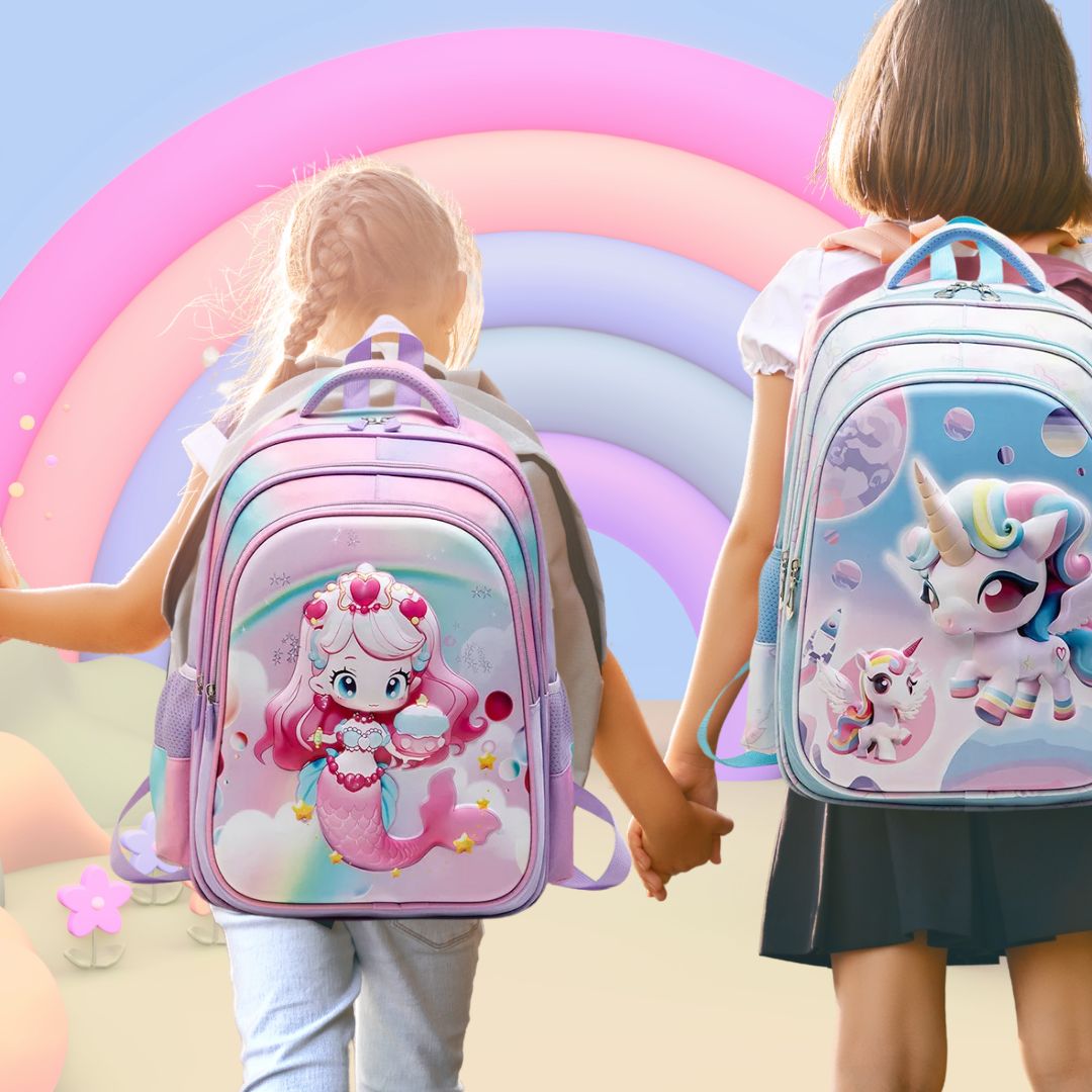 Sac à dos enfant | Cartable orthopédique enfants (FILLE)🎒👧 - JEUX - FOCUS