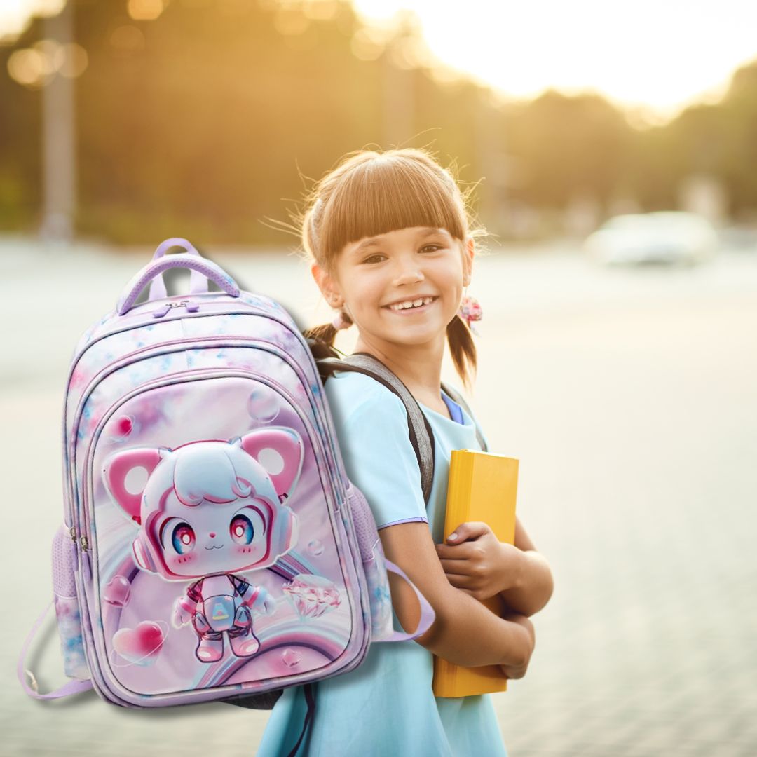 Sac à dos enfant | Cartable orthopédique enfants (FILLE)🎒👧 - JEUX - FOCUS