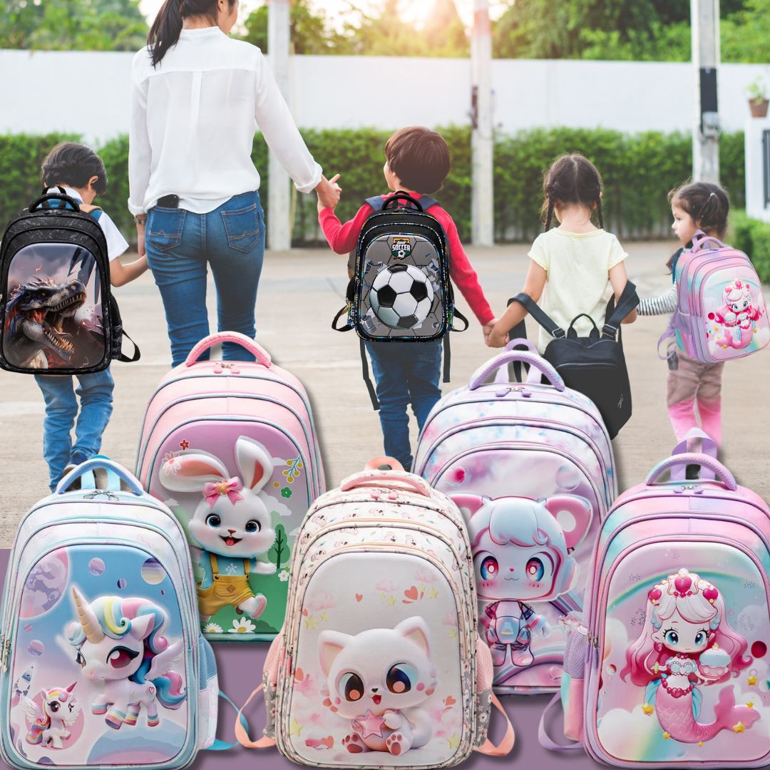 Sac à dos enfant | Cartable orthopédique enfants (FILLE)🎒👧 - JEUX - FOCUS
