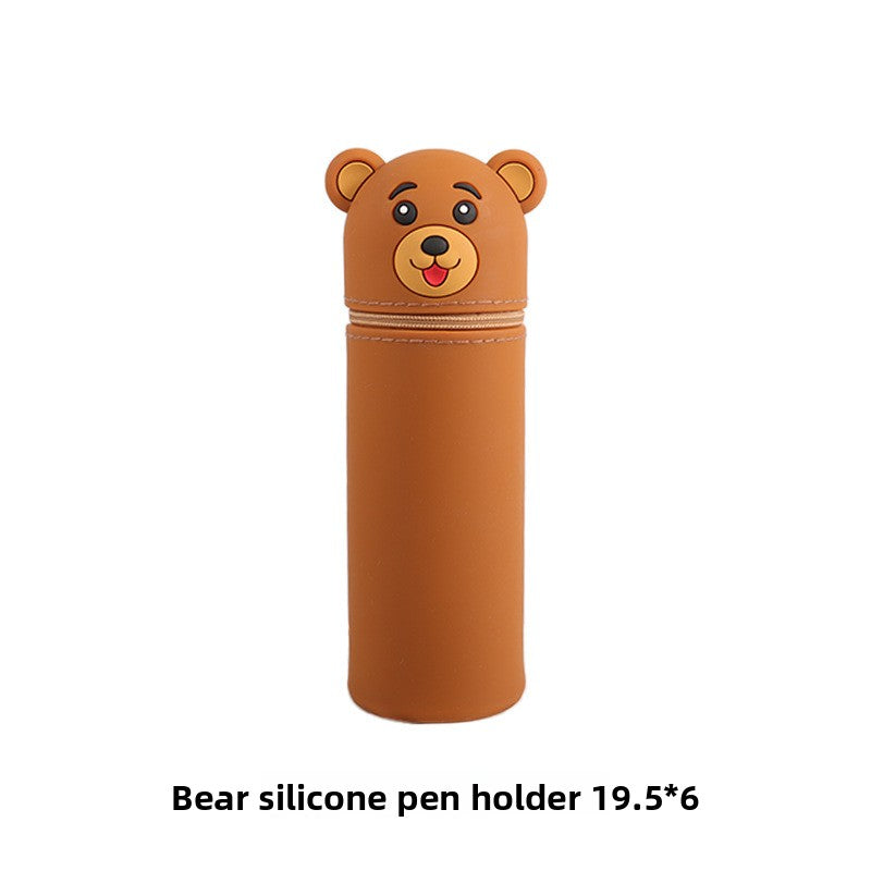 Cartoon Animal Silicone Pen Holder