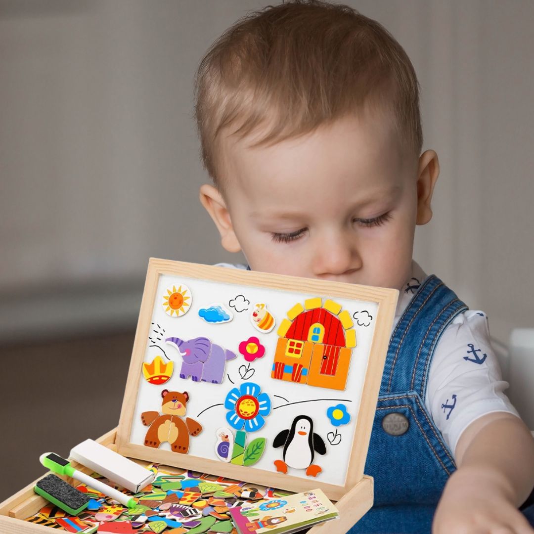 tableau-magnétique-enfant-en-bois