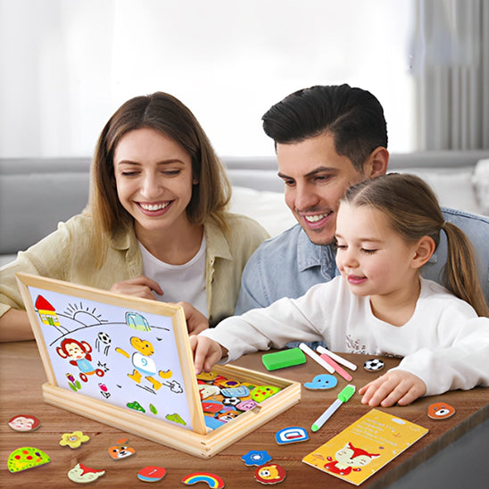 tableau-magnétique-enfant-puzzle-en-bois