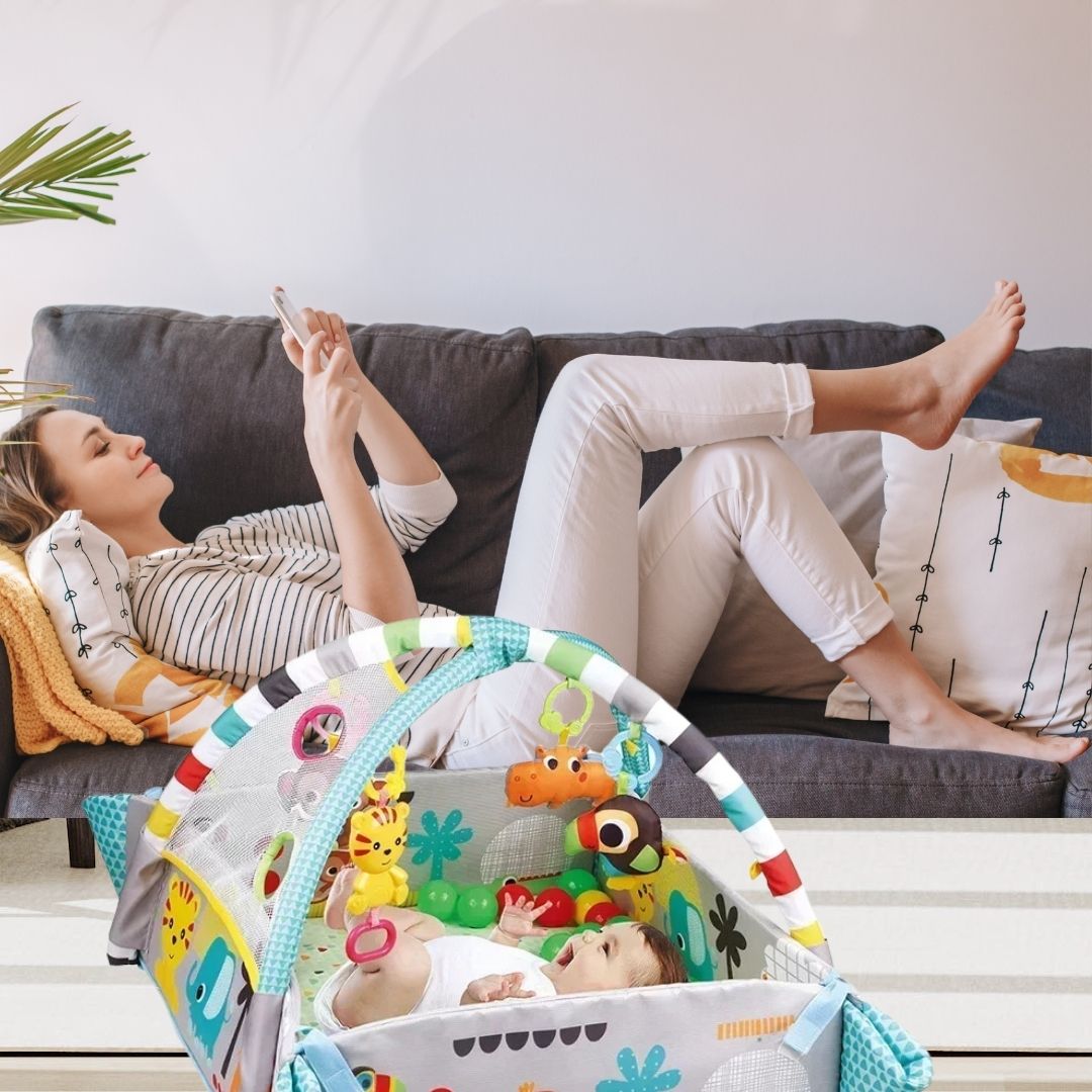 Tapis d'éveil bébé| Cadre de Fitness et couverture🧸 - JEUX - FOCUS