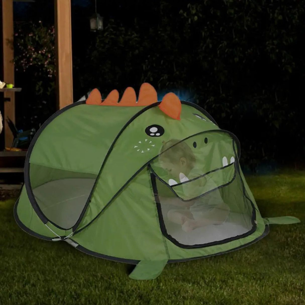 tente-enfant-amusante-Dinosaure-vert-grandeur-2-enfants