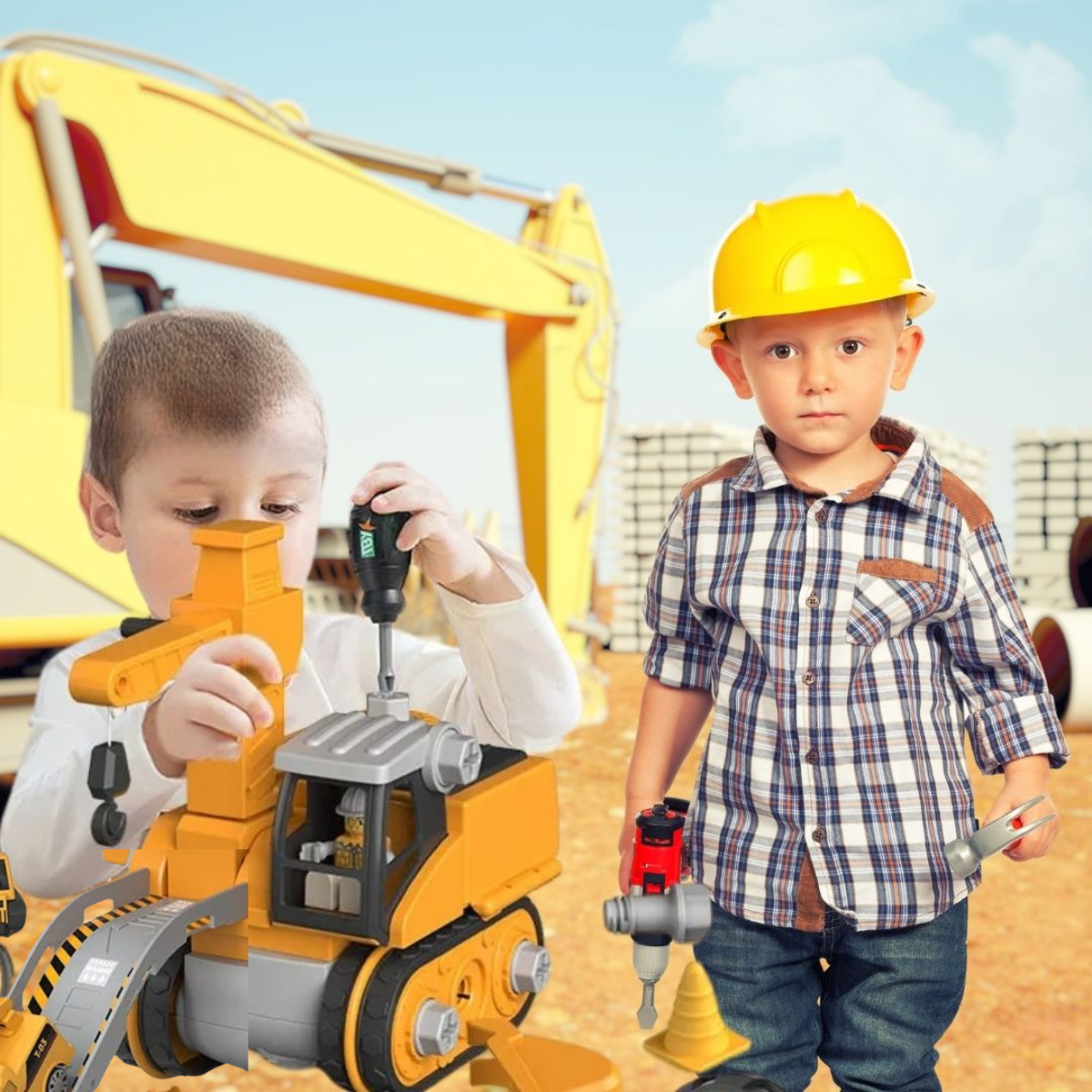 BAC A SABLE:  camion jouet| Jeu de sable construction🏗️