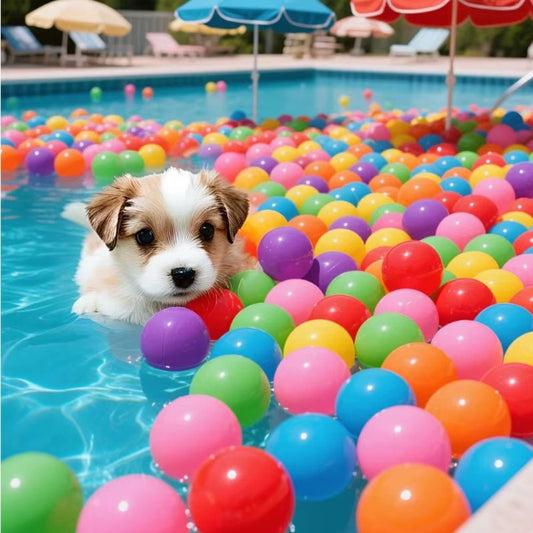 BALLES POUR PISCINE boules en plastique colorées jeux multiple et Kermesse