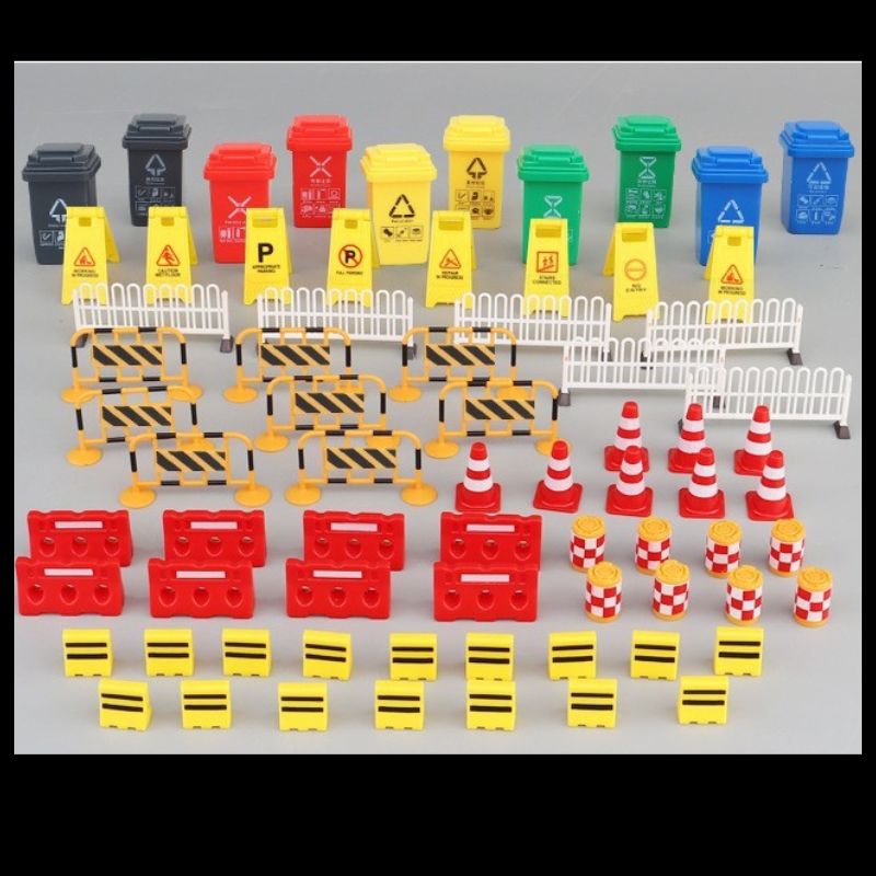 Accessoires de circulation pour voiture télécommandée:un pack mixte