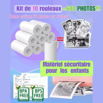 PAPIER D'IMPRESSION THERMIQUE| Recharge de Notre CAMÉRA-PRINT™