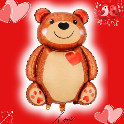 St-Valentin |Ourson Cupidon en Ballon Aluminium