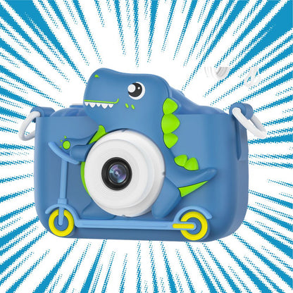 mini appareil photo enfant 3 ans dino bleu a trottinette