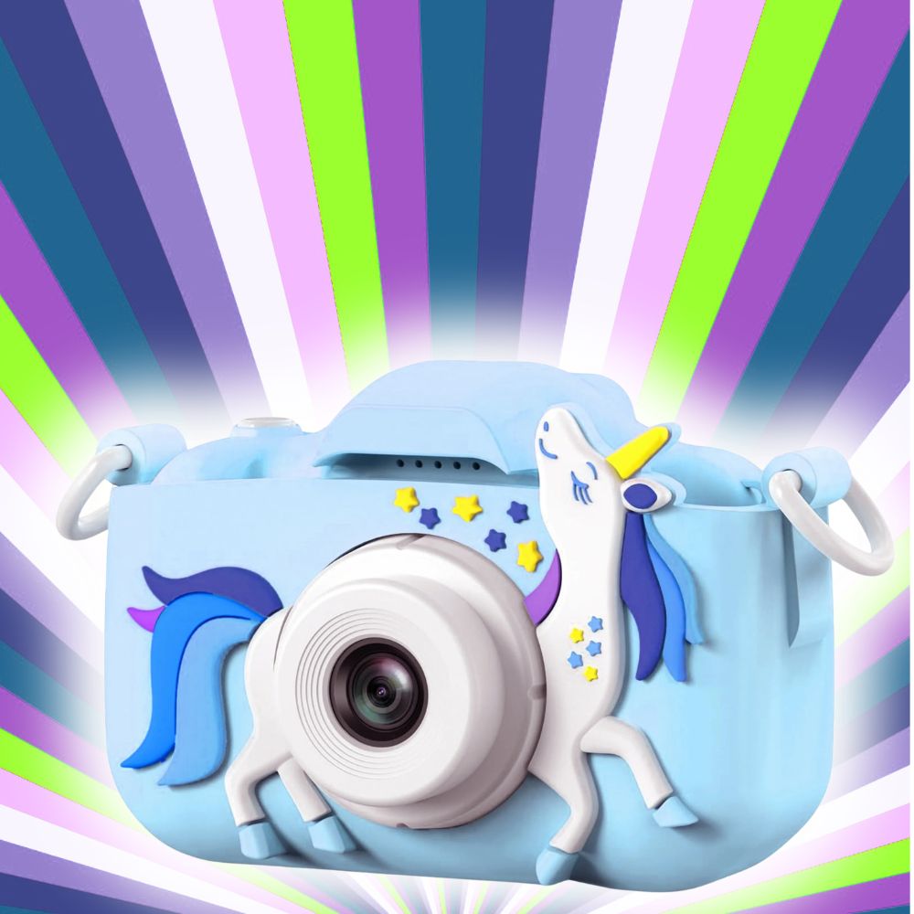 mini appareil photo enfant 3 ans licorne bleue