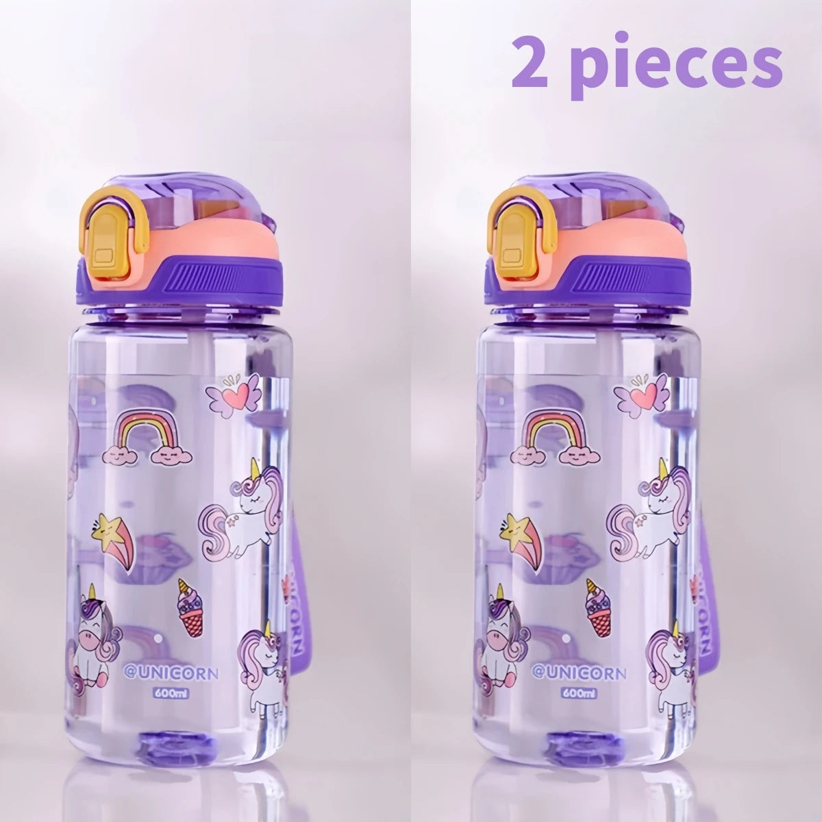 GOURDE ENFANT| Paille en sillicone, sans fuite le gourde POP™
