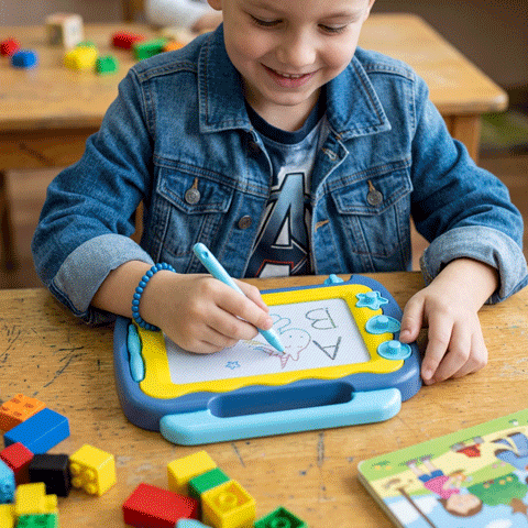 ardoise magique pour aider l enfant à patienter en dessinant