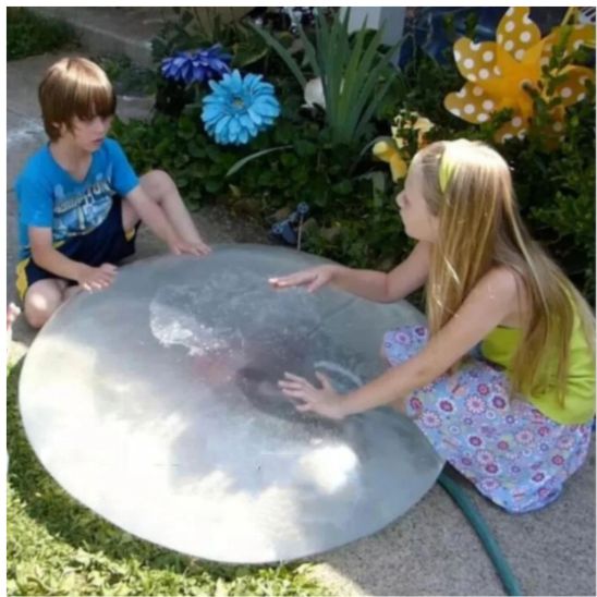 Gros ballon gonflable géant qu on remplit d'air et qu'on dégonfle pour remplir d'eau multi fonction grand plaisir le + populaire