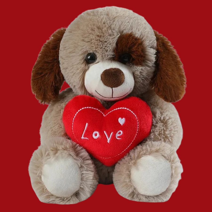 le magnifique chien en peluche à offrir pour cadeaux st-valentin et faire plaisir 