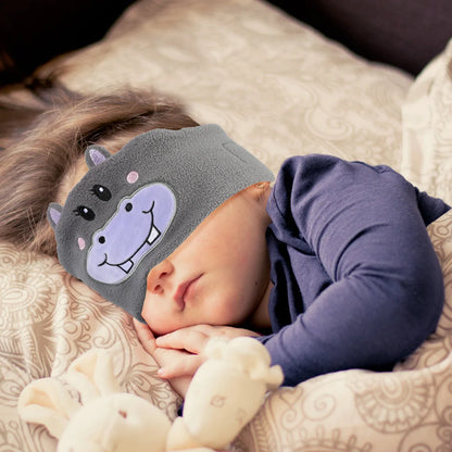 Casque audio enfant bandeau ajustable hippopotame