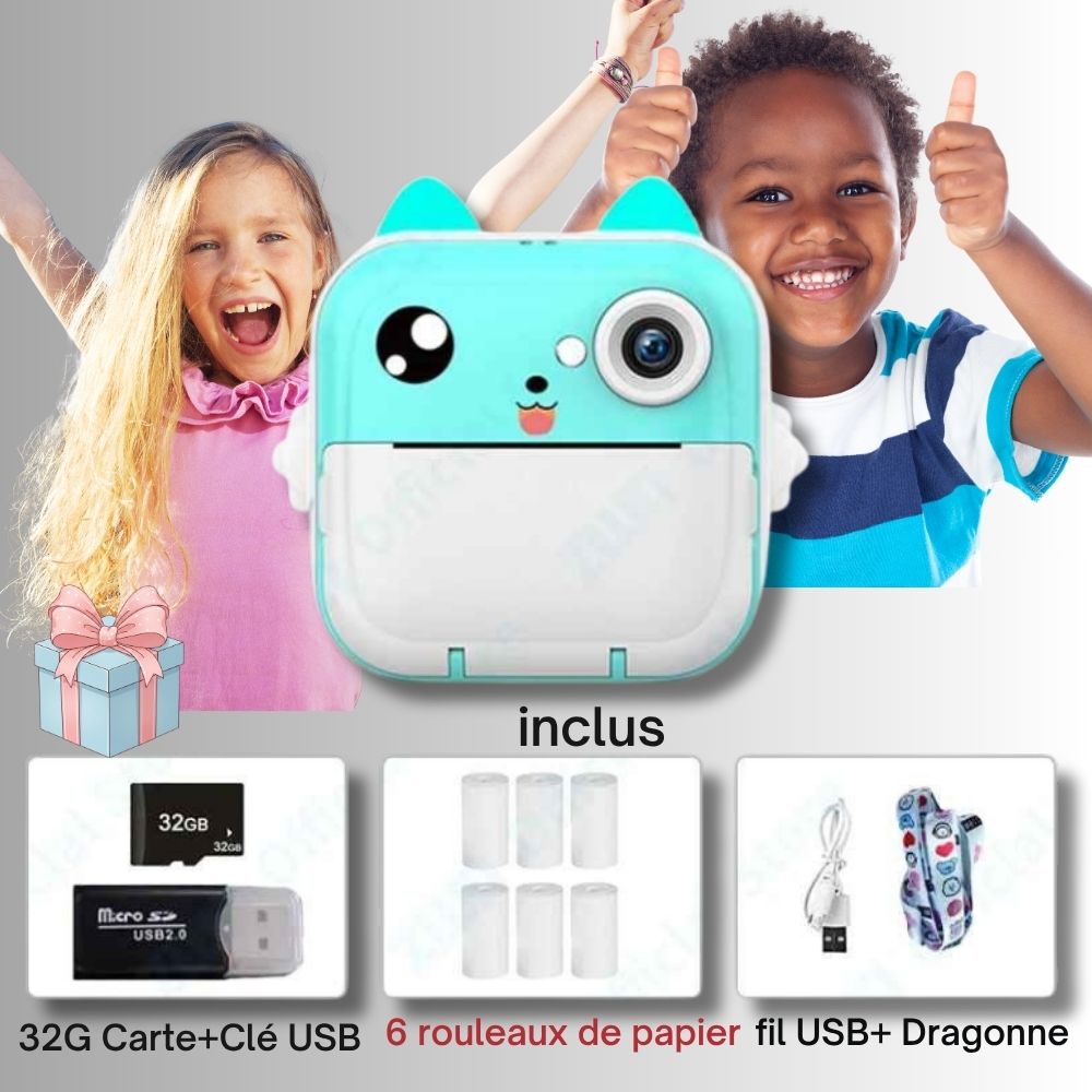 APPAREIL PHOTO INSTANTANNÉ ENFANT| Numérique, imp.Thermique Camera Print™📸