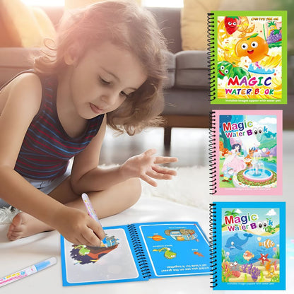 COLORIAGE MAGIQUE| Peinture Magique™ à l'eau reutilisable-Jeu Calme & autonome 2-8ans