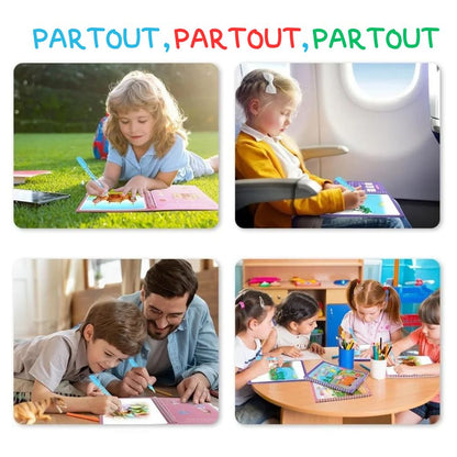 COLORIAGE MAGIQUE| Peinture Magique™ à l'eau reutilisable-Jeu Calme & autonome 2-8ans
